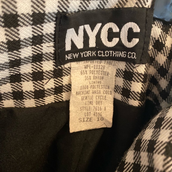 Vintage NYCC Black and White Gingham Pencil Skirt - Picture 4 of 4